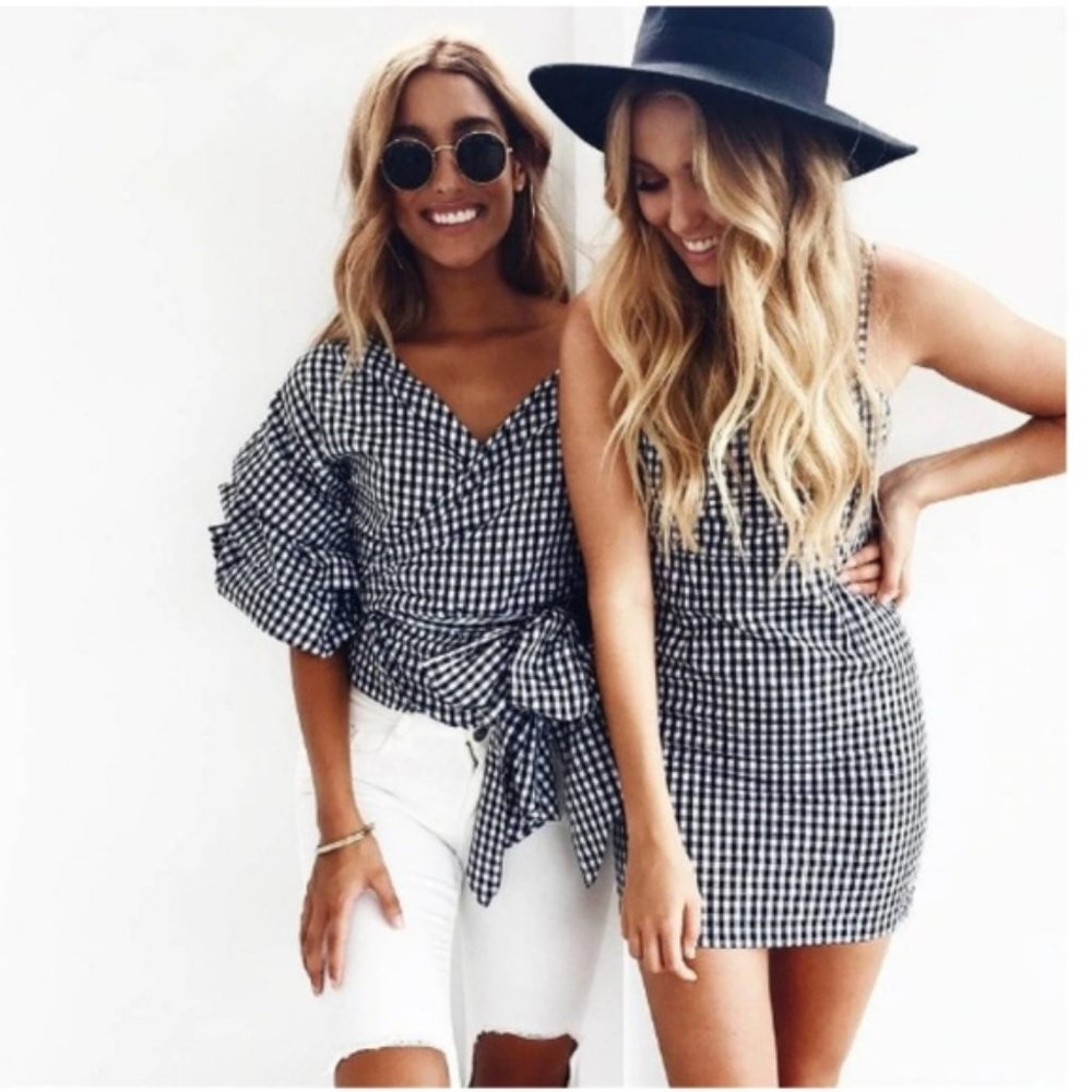 "Told You So" Classic Mini Gingham Checkered Dress - Picture 2 of 9